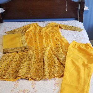 Mustard Yellow Indian Salwar Suit